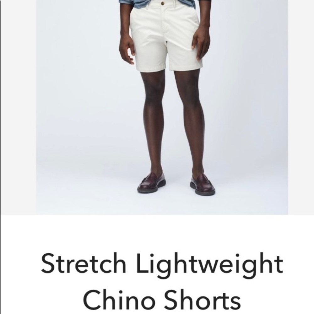 Stretch Lightweight Chino Shorts, 32, 7 inch inseam